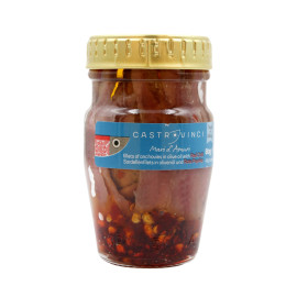 Sardellenfilets in Olivenöl & rote Paprika 80 g